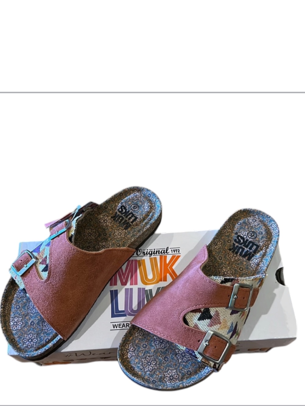 MUK LUKS Women’s VALERIE FOOTBED SANDALS